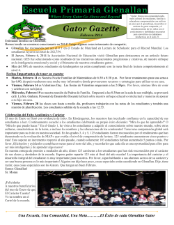February Gator Gaceta 2014 Espa&ntilde;ol