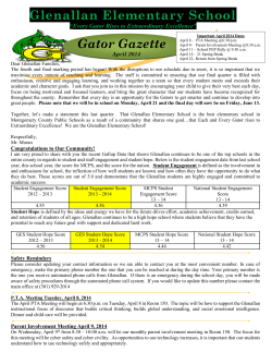 April Gator Gazette 2014 English