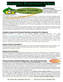 May Gator Gazette 2014 English