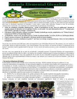 Gator Gazette November 2014 (Spanish)