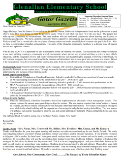Gator Gazette December 2014 (English/Spanish)