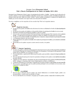 2016 Parent Involvement Plan Spanish