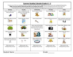 Summer Reading Primary