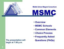Middle School Magnet Consortium