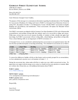 PARCC letter