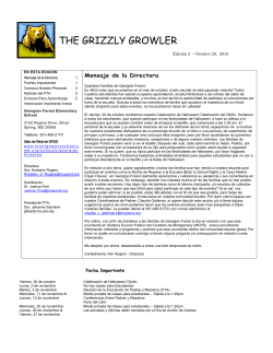 Grizzly Growler October 2015 Spanish