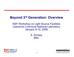 Beyond 3rd Generation: Overview, Samuel Krinsky, BNL