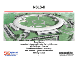NSLS-II, Steven Dierker, BNL