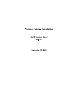 NSF Light Source Panel Report - September 15, 2008