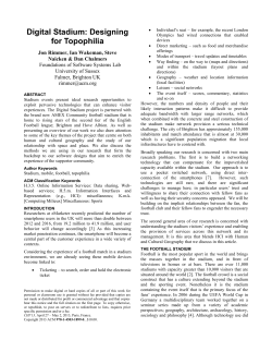 Digital Stadium: Designing for Topophilia