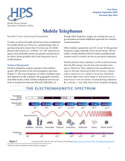 Health Physics Society &ndash; Mobile Telephones