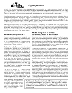 Cryptosporidium (PDF: 38.78KB/2 page)