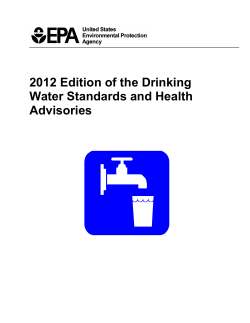 2012 Edition of the Drinking Water Standards and Health Advisories (PDF)