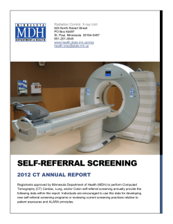 2012 CT Screening Annual Report (PDF: 886KB/8pages)