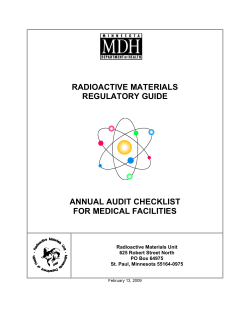 Annual Audit Checklist for Medical Facilities (PDF)