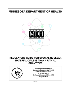 Special Nuclear Material of Less than Critical Quantities (PDF)
