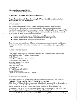 Statement of Need and Resaonableness (SONAR) (PDF)