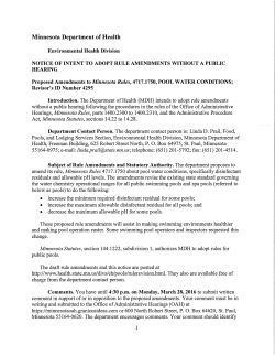 Notice of Intent to Adopt Rule Amendments without Public Hearing (PDF)