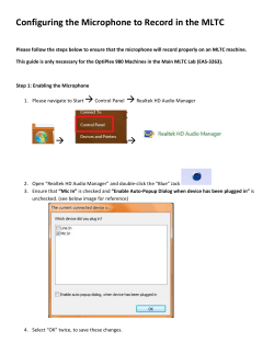 Microphone Configuration/Verification Steps for MLTC Lab Machines (EAS-3263)