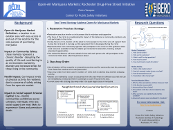Pedro Vazquez: Open-Air Marijuana Markets: Rochester Drug-Free Street Initiative
