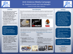 Shakierah Smith Frank Battaglini - Anti-Violence Media Campaigns
