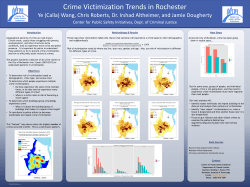 Calla Wang Chris Roberts - Crime Victimization Trends in Rochester