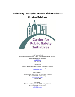 Preliminary Descriptive Analysis of the Rochester Shooting Database