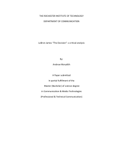 LeBron James &ldquo;The Decision&rdquo;: A critical analysis