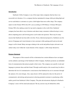 The Rhetoric of Starbucks: The Language of Love, Part II