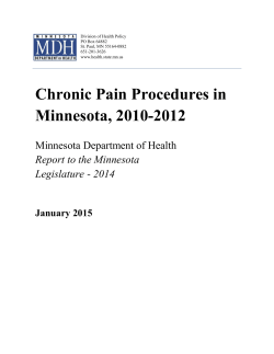 Chronic Pain Procedures in Minnesota (PDF)