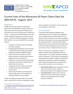 Current Uses of the MN APCD (PDF)