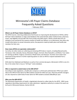 MN APCD Frequently Asked Questions (PDF)