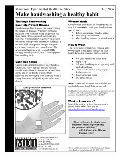 Make Hand Washing a Healthy Habit (PDF: 100KB/1 page)