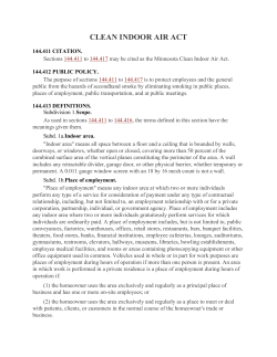 Minnesota Clean Indoor Air Act (PDF)