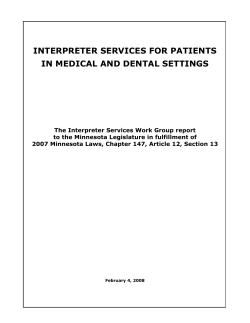 Interpreter Services Work Group (ISWG) (PDF: 2.97MB/48 pages)