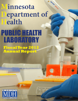 2012 Annual Report - Public Health Laboratory (PDF)