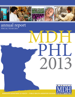 2013 Annual Report - Public Health Laboratory (PDF)