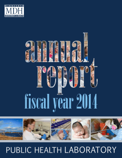 2014 Annual Report - Public Health Laboratory (PDF)