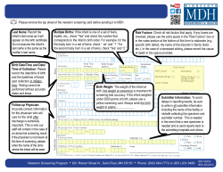 Newborn Screening Card Tips (PDF)