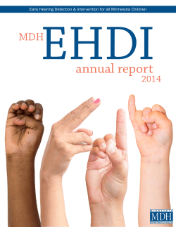 EHDI Annual Report 2014 (PDF)