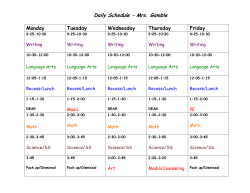 Mrs. Gamble's and Mrs. Tavenner's Class