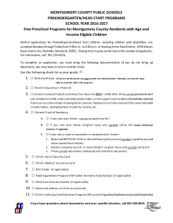 Lista de Verificaci&oacute;n para la Documentaci&oacute;n Requerida para Inscripci&oacute;n en Prekindergarten/Head Start