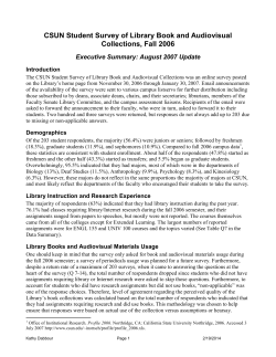 exec summary student CD survey
