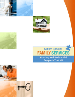 Housing and Residential Supports Tool Kit