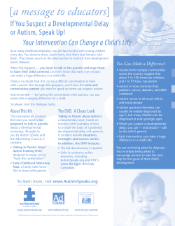 Speaking to Parents About Autism