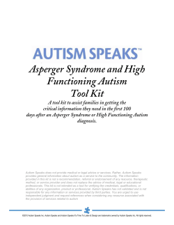 Asperger Syndrome &amp; High Functioning Autism Tool Kit