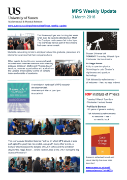 MPS weekly update 3 March 2016 [PDF 1.36MB]