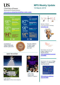 MPS weekly update 10 March 2016 [PDF 1.42MB]
