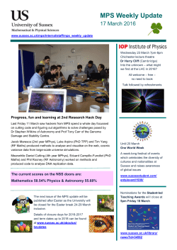 MPS weekly update 17 March 2016 [PDF 1.30MB]