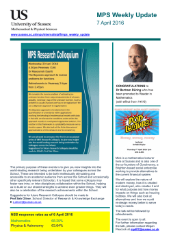MPS weekly update 7 April 2016 [PDF 1.15MB]